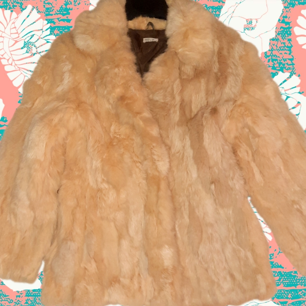 100% Rabbit Fur Coat